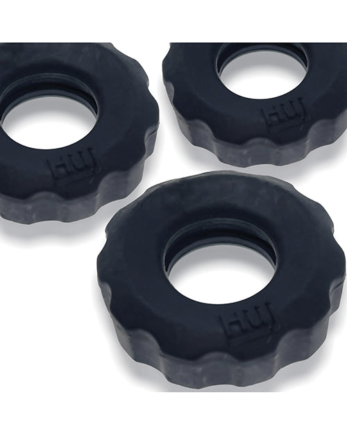 Hunky Junk Hunky Junk Super Huj 3 Pack Cockrings - Tar Ice - Image 2