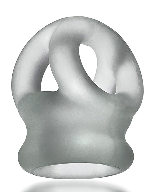Oxballs Oxballs Tri Squeeze Cocksling &amp; Ballstretcher - Clear Ice