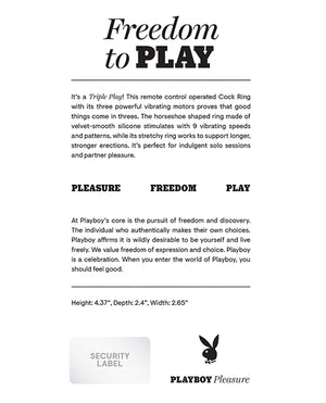 Playboy Playboy Pleasure Triple Play Cock Ring - 2 AM - Image 2