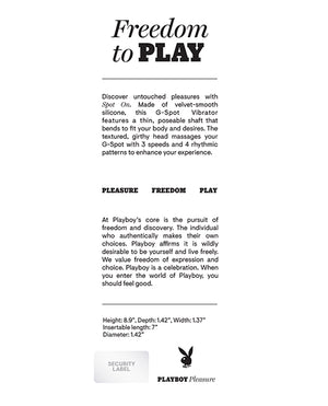 Playboy Playboy Pleasure Spot On G-Spot Vibrator - Acai - Image 2