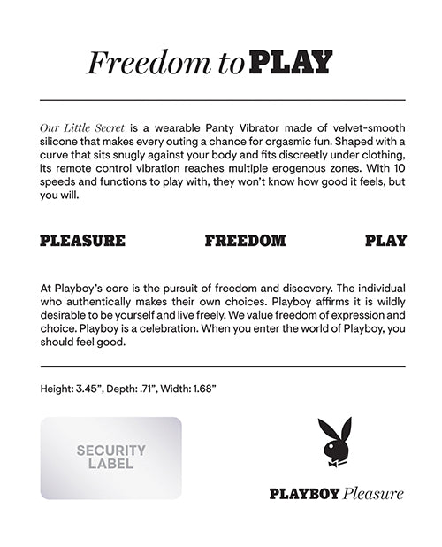 Playboy Playboy Pleasure Our Little Secret Panty Vibrator - Acai - Image 2