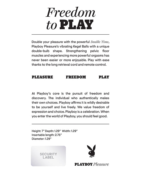 Playboy Playboy Pleasure Double Time Kegel Balls - Acai - Image 2