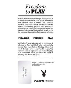 Playboy Playboy Pleasure Playboy Bullet Vibrator - Magenta - Image 2