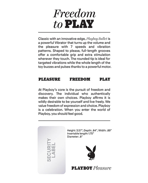 Playboy Playboy Pleasure Playboy Bullet Vibrator - Magenta - Image 2