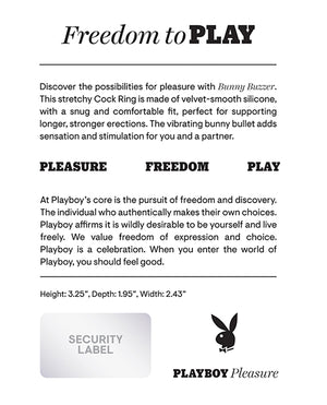 Playboy Playboy Pleasure Bunny Buzzer Cock Ring - Deep Teal - Image 2