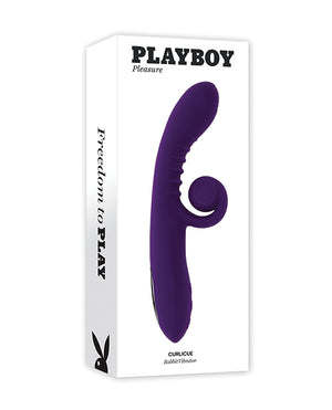 Playboy Playboy Pleasure Curlicue Rabbit Vibrator - Acai
