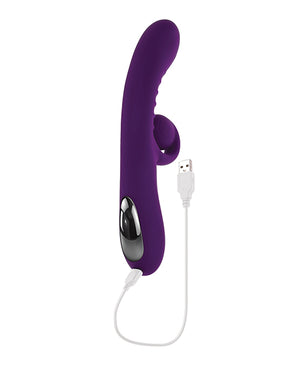 Playboy Playboy Pleasure Curlicue Rabbit Vibrator - Acai - Image 4