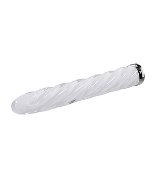 Playboy Playboy Pleasure In the Twist Glass Vibrator - White - Image 3