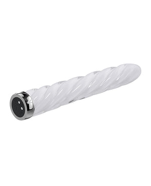 Playboy Playboy Pleasure In the Twist Glass Vibrator - White - Image 4