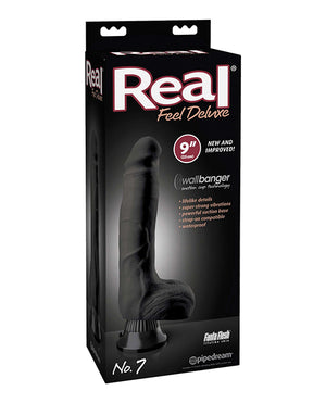 Real Feel Deluxe Real Feel Deluxe No. 7 9" Vibe Waterproof - Black - Image 3