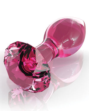 Icicles Icicles No. 79 Hand Blown Glass Diamond Butt Plug - Pink - Image 2