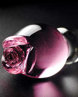 Icicles Icicles No. 12 Hand Blown Glass Massager - Clear w/Rose Tip - Image 5