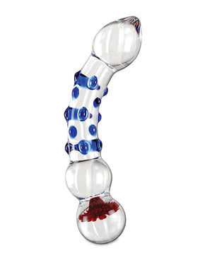 Icicles Icicles No. 18 Hand Blown Glass Massager - Clear w/Blue Knobs - Image 3