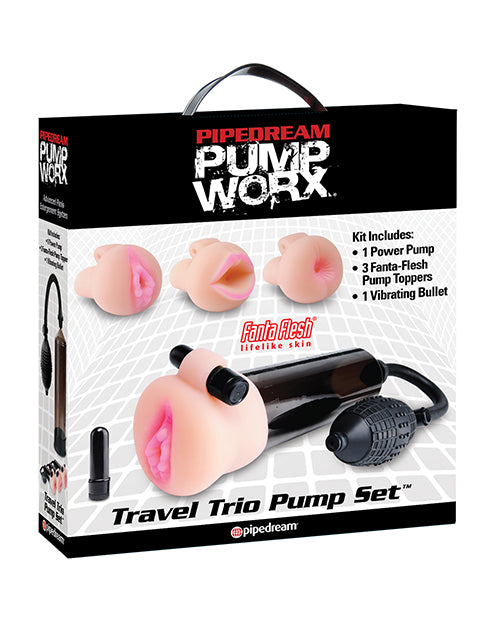 Pump Worx Pump Worx Travel Trio Pump Set - Power Pump, Bullet &amp; 3 Attch.