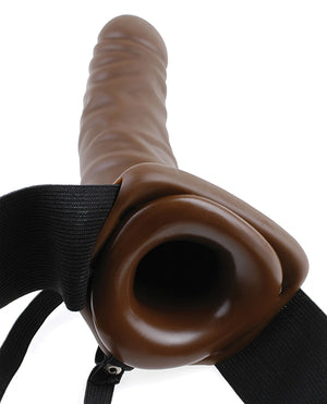 Fetish Fantasy Series Fetish Fantasy Series 8" Hollow Strap On - Brown - Image 4