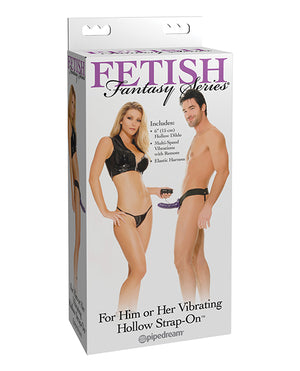 Fetish Fantasy Series Fetish Fantasy Series for Him or Her Vibrating Hollow Strap-On - Purple