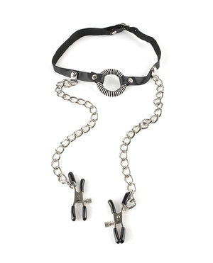 Fetish Fantasy Series Fetish Fantasy Series O-Ring Gag w/Nipple Clamps - Image 2
