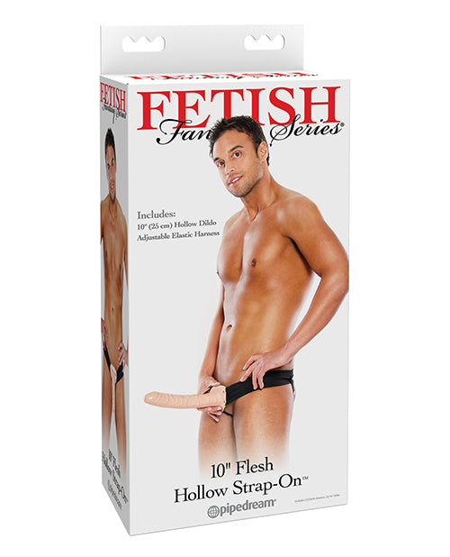 Fetish Fantasy Series Fetish Fantasy Series 10" Hollow Strap On - Flesh - Image 2
