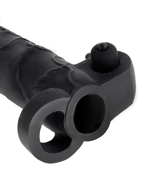 Fantasy X-tensions Fantasy X-tensions Vibrating Real Feel 2" Extension w/Ball Strap - Black - Image 2