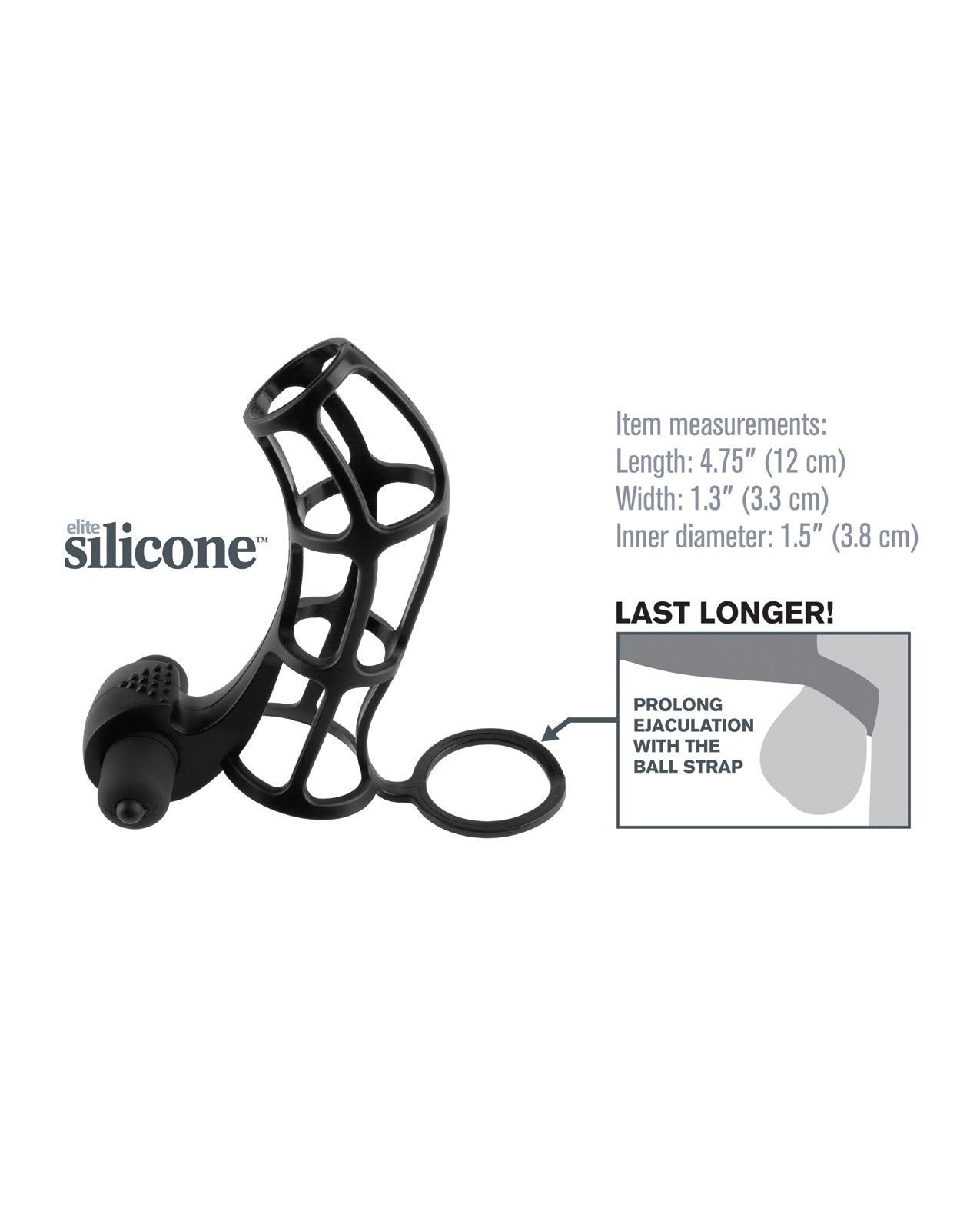 Fantasy X-tensions Fantasy X-tensions Deluxe Silicone Power Cage - Black