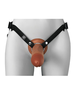 Fantasy X-tensions Fantasy X-Tensions Elite 8" Silicone Hollow Strap-on w/Harness - Brown - Image 3