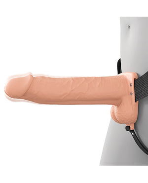 Fantasy X-Tensions Elite 8" Vibrating Hollow Strap-On - Light
