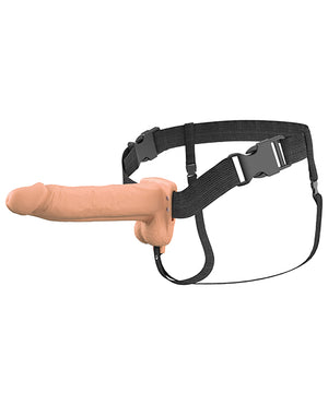 Fantasy X-Tensions Elite 8" Vibrating Hollow Strap-On - Light