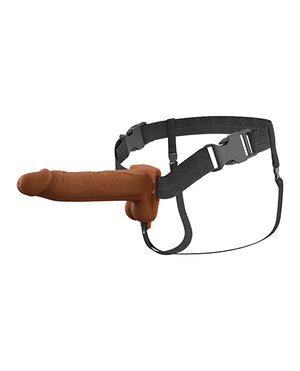 Fantasy X-Tensions Elite 8" Vibrating Hollow Strap-On - Brown