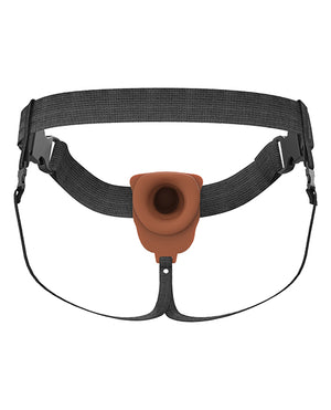 Fantasy X-tensions Fantasy X-Tensions Elite 8" Vibrating Hollow Strap-On - Brown - Image 3
