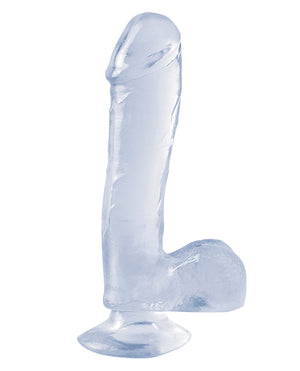 Basix Rubber Works Basix Rubber Works 7.5" Dong w/Suction Cup - Clear