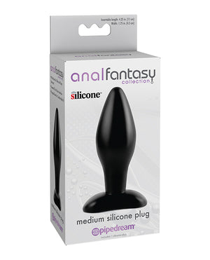 Anal Fantasy Collection Anal Fantasy Collection Medium Silicone Plug - Black - Image 3