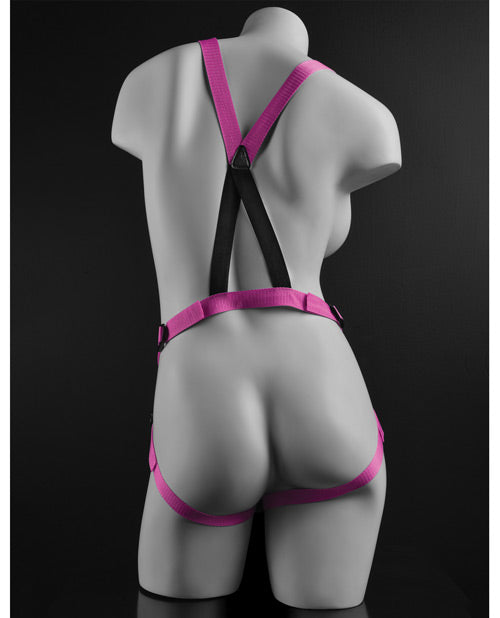 Dillio Dillio 7" Strap-On Suspender Harness Set - Pink - Image 2