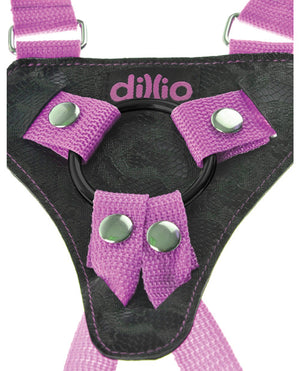 Dillio Dillio 7" Strap-On Suspender Harness Set - Pink - Image 3
