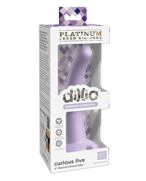 Dillio Dillio Platinum 5" Curious Five Silicone Dildo - Purple