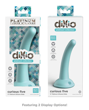 Dillio Dillio Platinum 5" Curious Five Silicone Dildo - Teal - Image 5