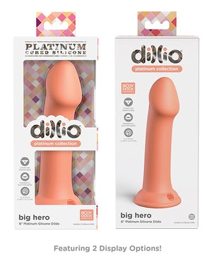 Dillio Dillio Platinum 6" Big Hero Silicone Dildo - Peach - Image 5