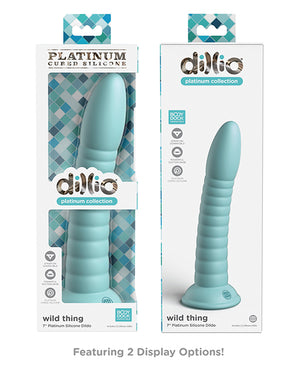 Dillio Dillio Platinum 7" Wild Thing Silicone Dildo - Teal - Image 5