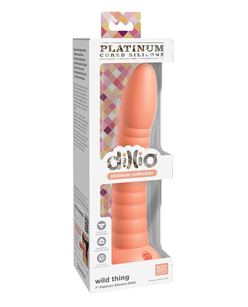 Dillio Dillio Platinum 7" Wild Thing Silicone Dildo - Peach - Image 2