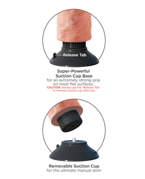 King Cock King Cock 6" Vibrating Cock - Flesh - Image 5