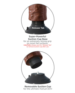 King Cock King Cock 8" Vibrating Cock - Brown - Image 5