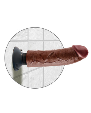 King Cock King Cock 8" Vibrating Cock - Brown - Image 2