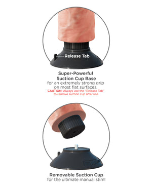 King Cock King Cock 10" Vibrating Cock w/Balls - Flesh - Image 4