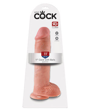 King Cock King Cock 11" Cock w/Balls - Flesh - Image 3