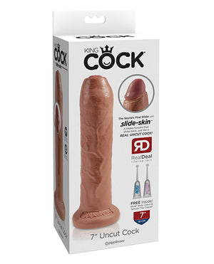 King Cock King Cock 7" Uncut Dildo - Tan - Image 2
