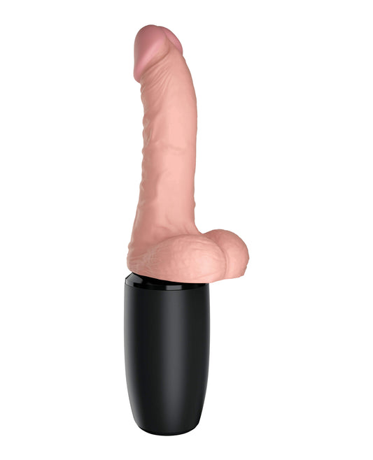 King Cock King Cock Plus Thrusting, Warming &amp; Vibrating 6.5" Triple Threat Dong - Image 2