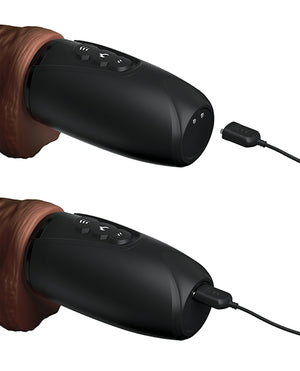 King Cock King Cock Plus Thrusting, Warming &amp; Vibrating 7.5" Triple Threat Dong - Brown - Image 5