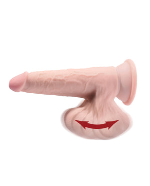 King Cock King Cock Plus 7" Triple Density Cock w/Swinging Balls - Ivory - Image 3
