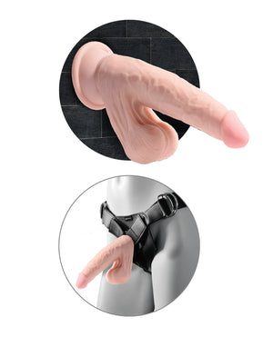 King Cock King Cock Plus 7" Triple Density Cock w/Swinging Balls - Ivory - Image 4
