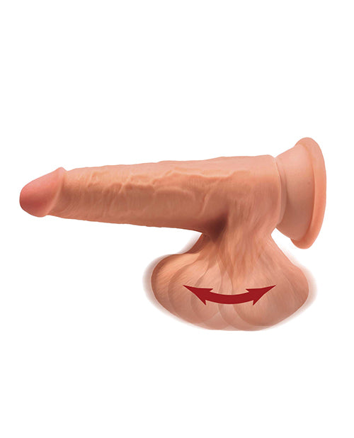 King Cock King Cock Plus 7" Triple Density Cock w/Swinging Balls - Tan