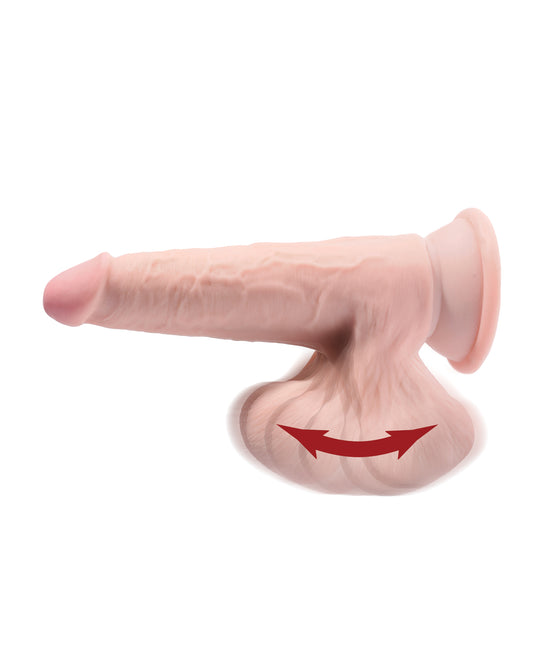 King Cock King Cock Plus 8" Triple Density Cock w/Swinging Balls - Ivory - Image 2
